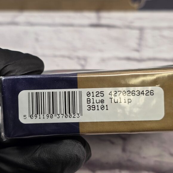 Vtg Pimpernel Premier Collection 6 Placemats & Coasters Set Blue Tulips Design - Picture 7 of 14